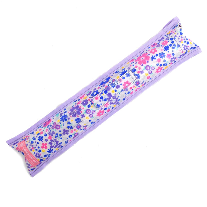 Recorder case Airy shower with flower pattern (lavender) 