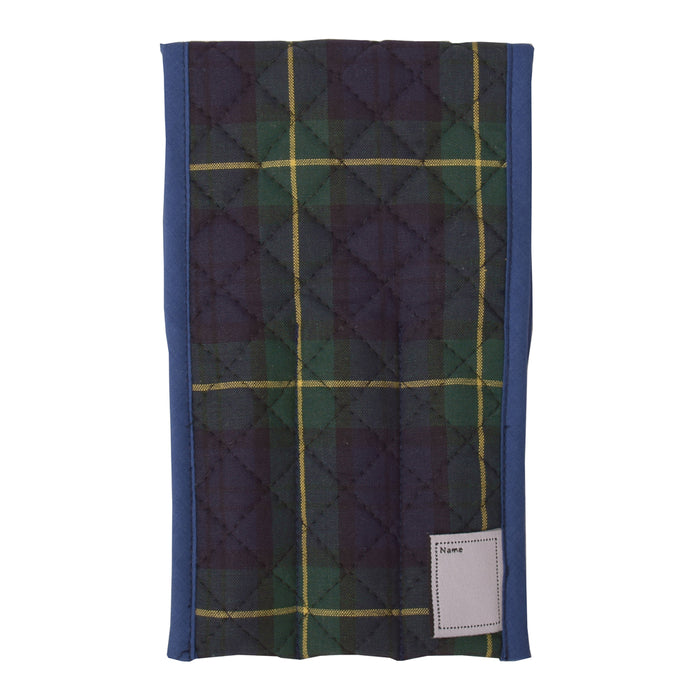 Cutlery case tartan check dark green 