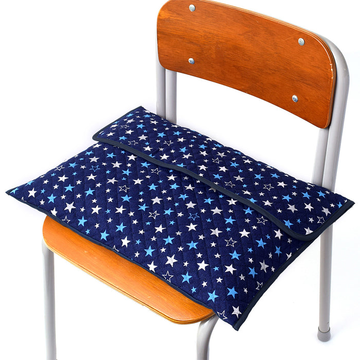 Disaster Prevention Hood Cover Quilted (Backboard Width 36cm Type) Brilliant Star Navy