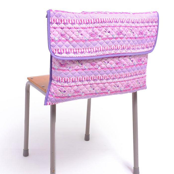 [SALE: 50% OFF] Disaster prevention hood cover quilted (back plate width 36cm type) lace tulle and merry-go-round (pink) 