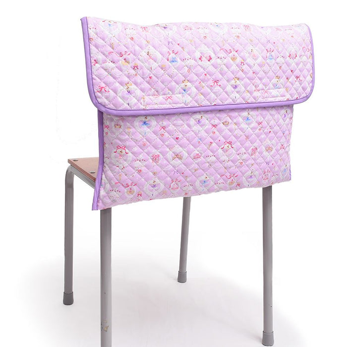 Disaster prevention hood cover quilted (back plate width 36cm type) pretty ballerina with lace pattern (lavender)