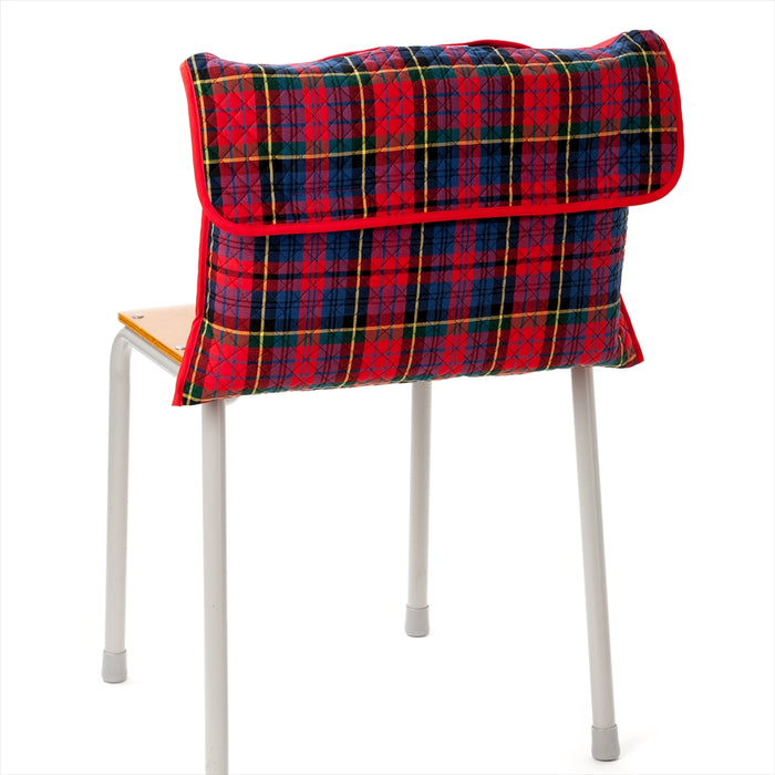 [SALE: 50% OFF] Disaster prevention hood cover quilted (back plate width 36cm type) tartan check red 