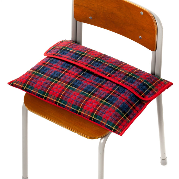 [SALE: 50% OFF] Disaster prevention hood cover quilted (back plate width 36cm type) tartan check red 