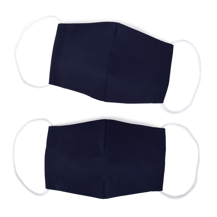 [SALE: 80% OFF] Adult Mask Free Size 2 Piece Set (Silver Ion Antibacterial Gauze) Deep Navy