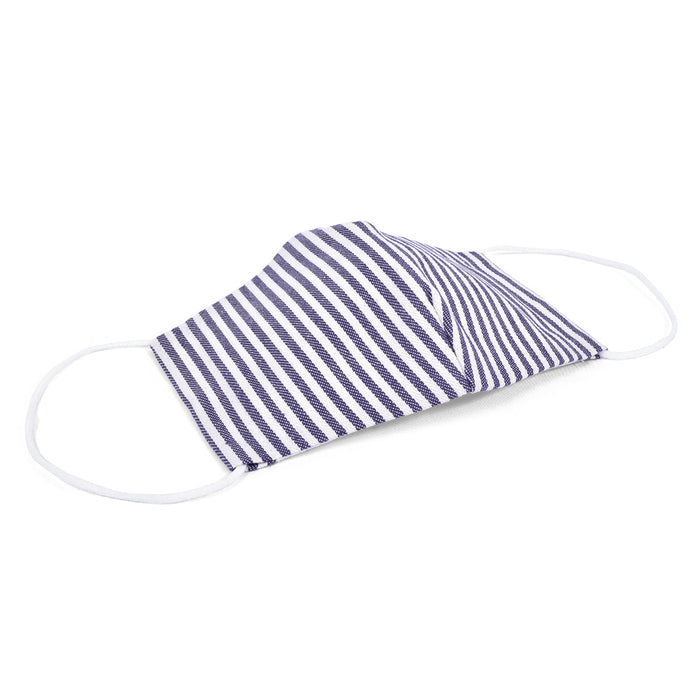 [SALE: 80% OFF] Adult mask free size 2 piece set (silver ion antibacterial gauze) hickory stripe 