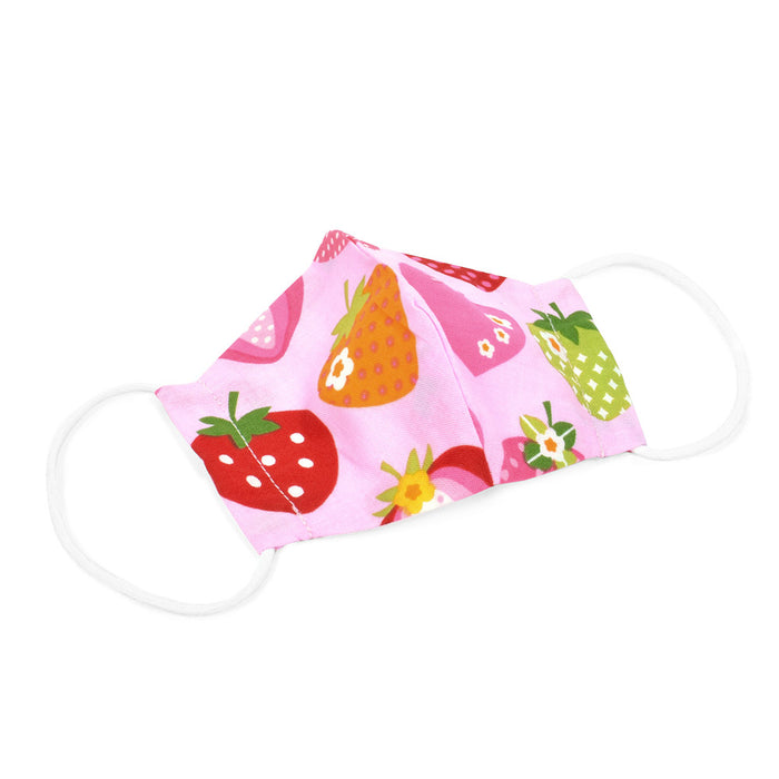 [SALE: 70% OFF] Set of 2 masks for infants (silver ion antibacterial gauze) Sweet Strawberry Collection (Pink) 