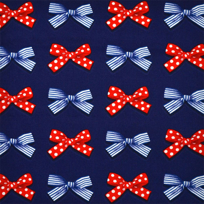 [SALE: 30% OFF] Kids Wallet Purse Polka Dot and Stripe French Ribbon (Navy)