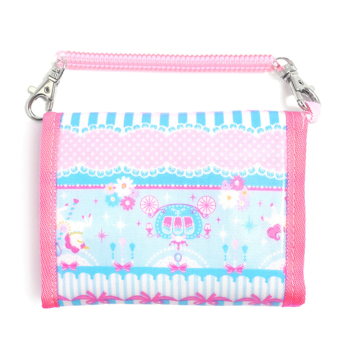 Kids Wallet Purse Lace Tulle and Merry-go-round (light blue)