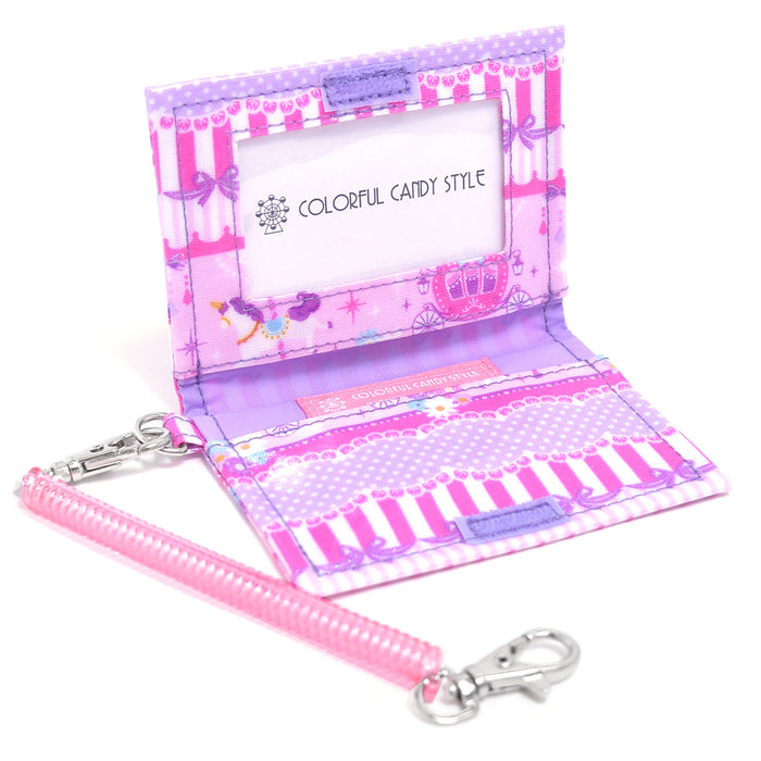 Pass case lace tulle and merry-go-round (pink) 