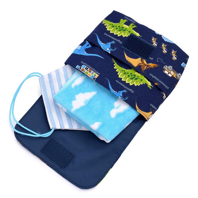 [SALE: 50% OFF] [Large type] Mobile pocket / attached pocket with shoulder belt Discovery! Exploration! Dinosaur Continent (Navy) 