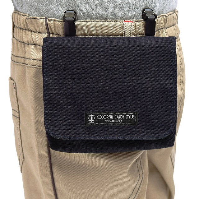 [SALE: 50% OFF] [Large type] Mobile pocket / attached pocket with shoulder belt Deep navy 