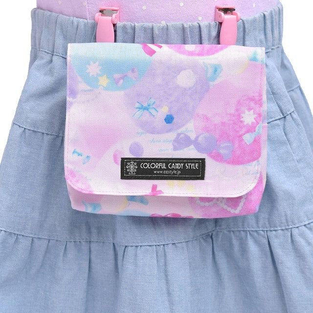 [SALE: 30% OFF] [Large type] Mobile pocket / Attached pocket With shoulder belt Fluffy cute candy pop
