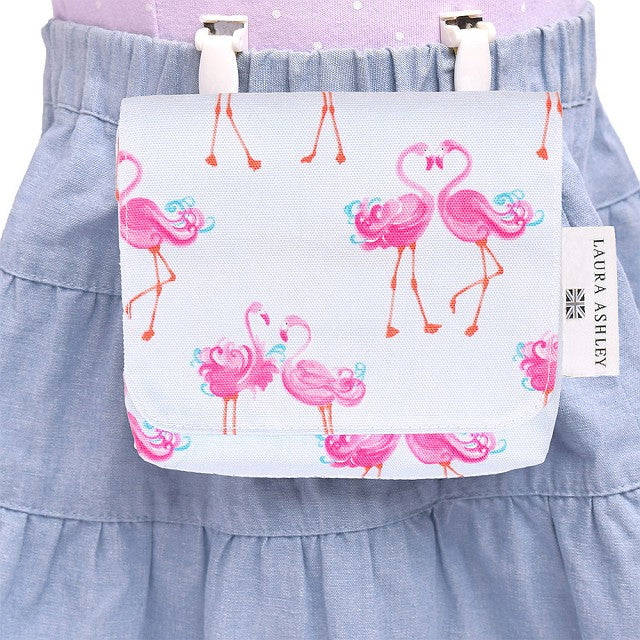 LAURA ASHLEY [Large Type] Moving Pocket / Attached Pocket Pretty Flamingo 