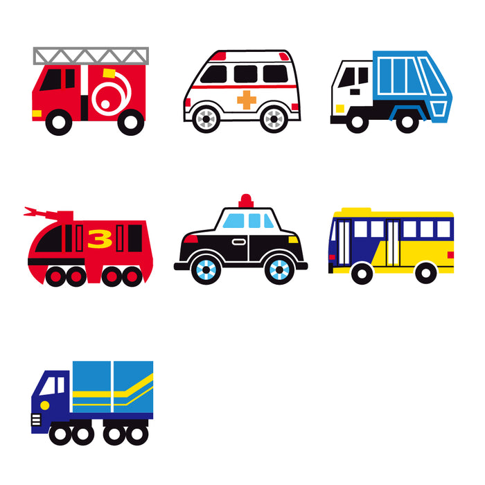 Name stickers (standard iron type 148 pieces) working cars in our city 