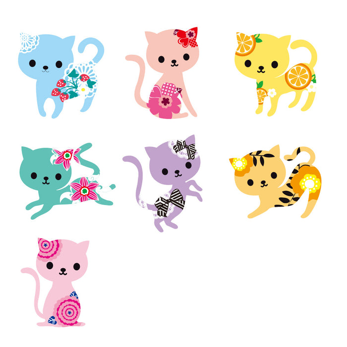 Name sticker (standard iron type 148 pieces) cat cat symphonia 