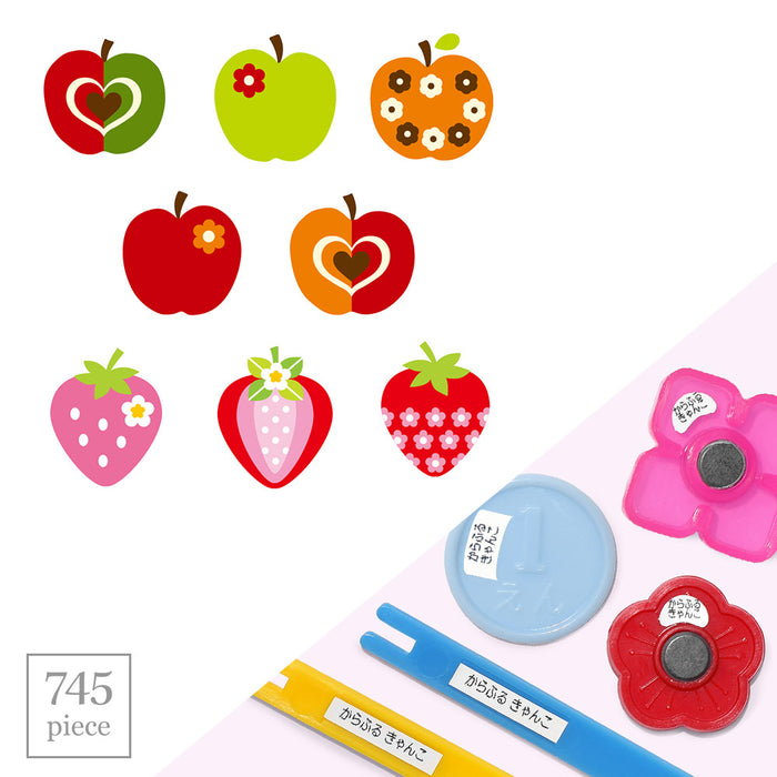 Name Stickers (Standard Math Set 745 Pieces) Fashionable Apple Sweet Strawberry 
