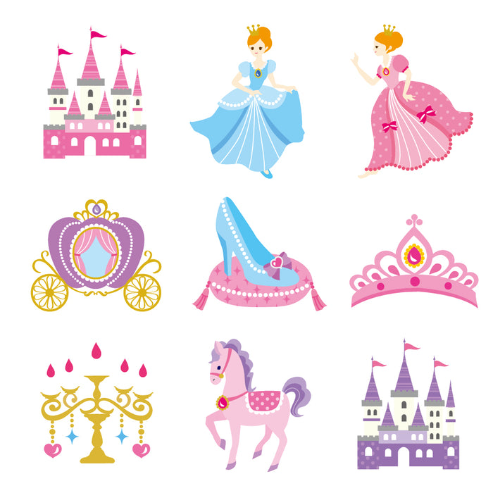 Name Sticker (Standard Water Repellent Type 375 Pieces) Twinkle Princess Time