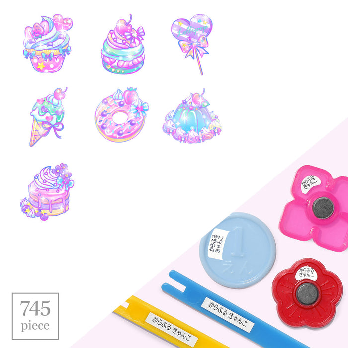 Name Stickers (Standard Arithmetic Set 745 Pieces) Pastel Sweets 