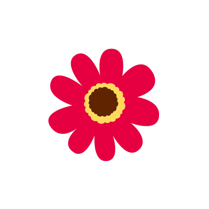 Name sticker (my mark water repellent type 375 pieces) Daisy Red
