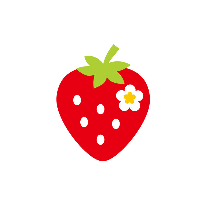 Name sticker (my eyes, iron stretch type, 148 pieces), strawberry, red 