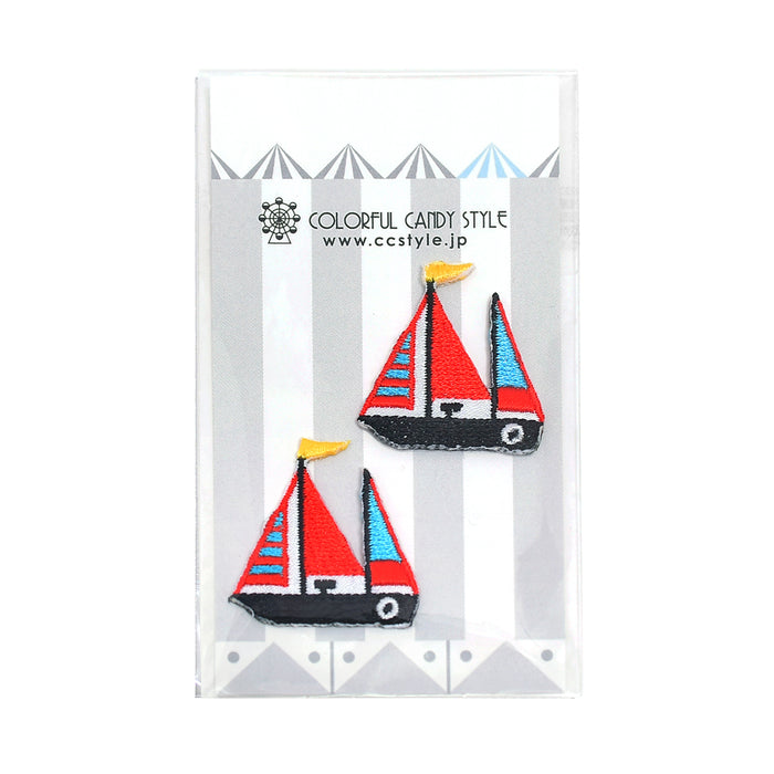 [SALE: 50% OFF] Patch Sailboat Red (Set of 2) 