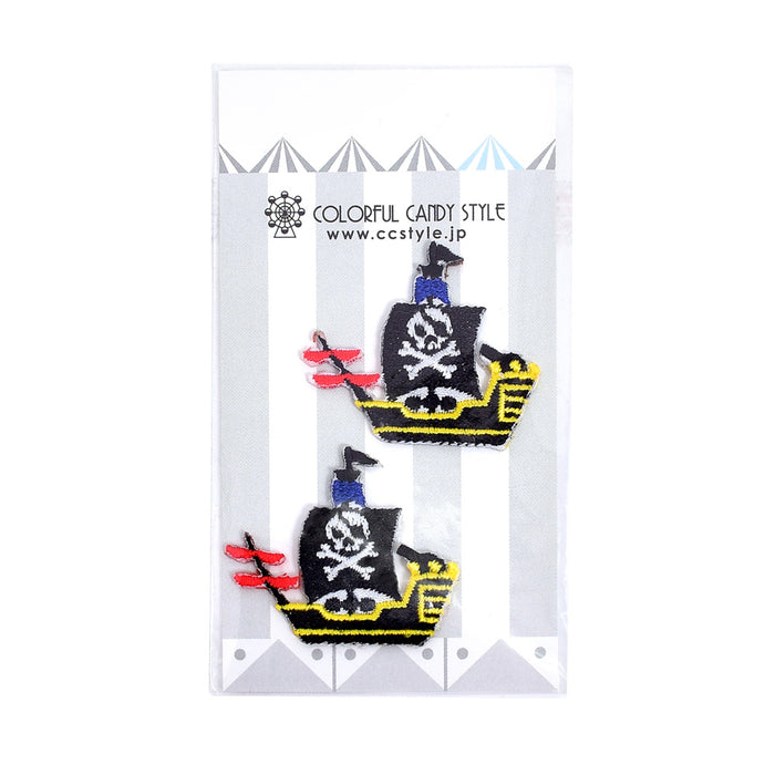 [SALE: 50% OFF] Patch Pirate Ship Skull (Set of 2) 