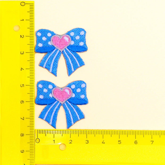 [SALE: 50% OFF] Patch Heart Ribbon Blue (Set of 2) 