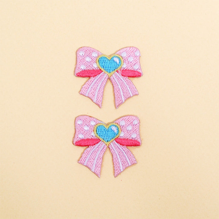 [SALE: 50% OFF] Patch Heart Ribbon Pink (Set of 2) 