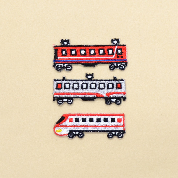 ワッペン 僕らの街の赤い電車セット(3個セット)