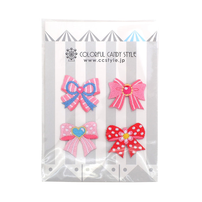 [SALE: 50% OFF] Emblem cute pink ribbon set (set of 4) 