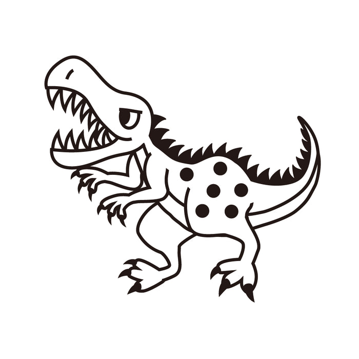 お名前スタンプ(気軽にシンプル 7本セット)ティラノサウルス