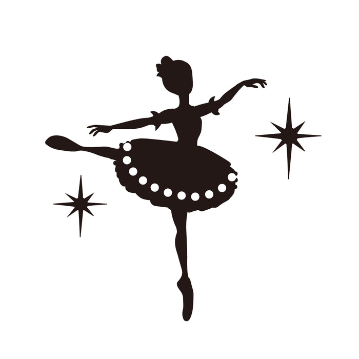 Name stamp (easy and simple set of 7) Ballerina 