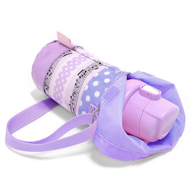 Water bottle cover Small type Playing melody popping polka dot rhythm (lavender) 