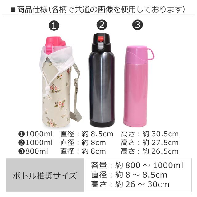 カラフルキャンディスタイルの水筒カバー。肩掛けできるショルダーベルト付き。男の子と女の子兼用で旅行、遠足でも大活躍。