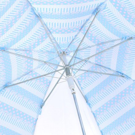 Jump umbrella (55cm) fascinated by polka dots and lace ribbons (light blue) 