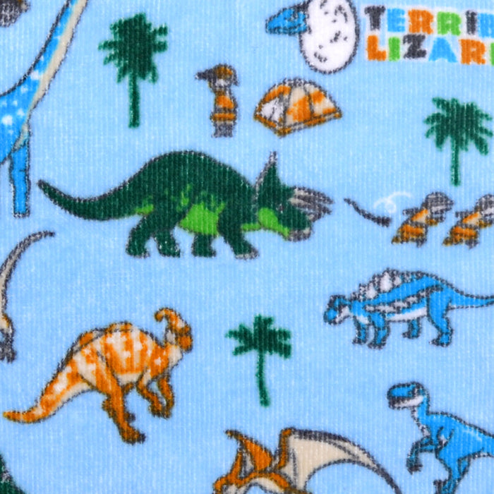 Set of 2 Loop Towels Discovery! Exploration! Dinosaur Continent (Light Blue) 