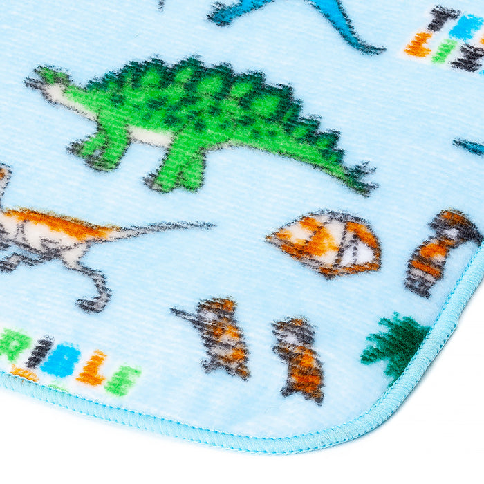 Handkerchief Towel Discovery! Exploration! Dinosaur Continent (Light Blue) 