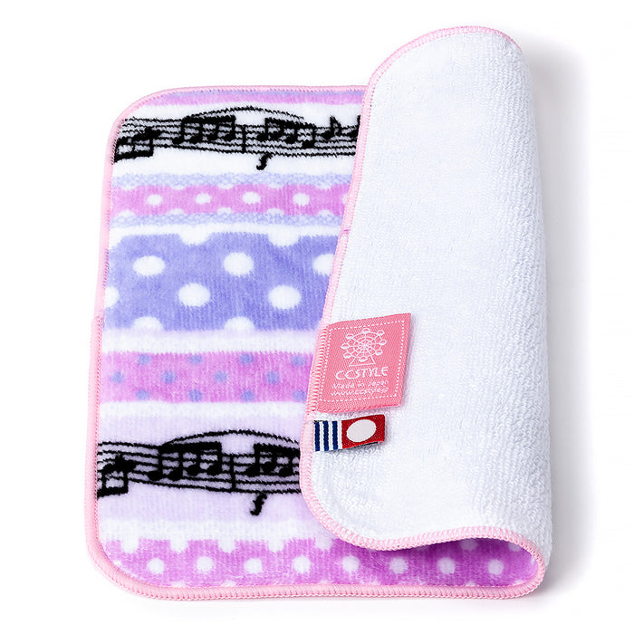 A handkerchief towel A melody that plays A polka dot rhythm that pops