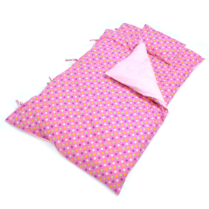 [SALE: 70% OFF] Duvet cover set colorful cute large dots (pink) 