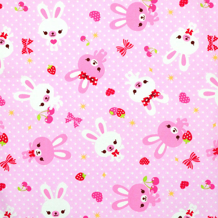 [SALE: 70% OFF] Duvet Cover Set Happy Bunny Friend Bunny (Polka Dot Pink) 