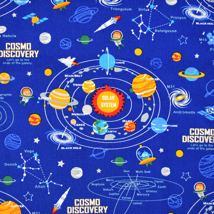 [SALE: 70% OFF] Duvet Cover Set Solar System Planets and Cosmo Planetarium (Royal Blue) 