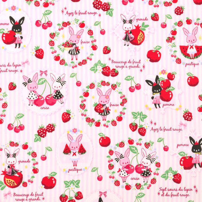[SALE: 70% OFF] Duvet Cover Set Bunny's Sweet Berry Garden (Pink) 