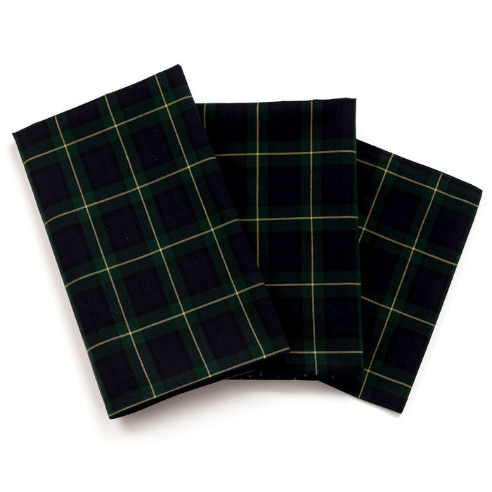 [SALE: 70% OFF] Duvet Cover Set Tartan Check Dark Green (Thin) 