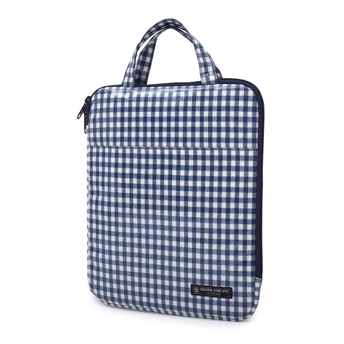 Tablet/PC case (11 inch) Large Check/Navy 