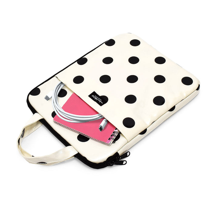 [SALE: 30% OFF] decor PolkaDot tablet/computer case (11 inch) polka dot large (twill/white) 