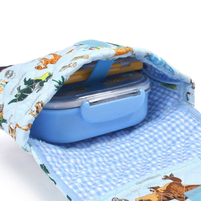 [SALE: 70% OFF] Lunch Bag Quilted Discovery! Exploration! Dinosaur Continent (Light Blue) 