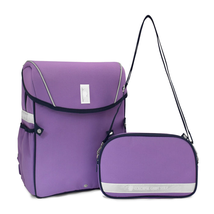 Randoseru Backpack Purple x Navy 