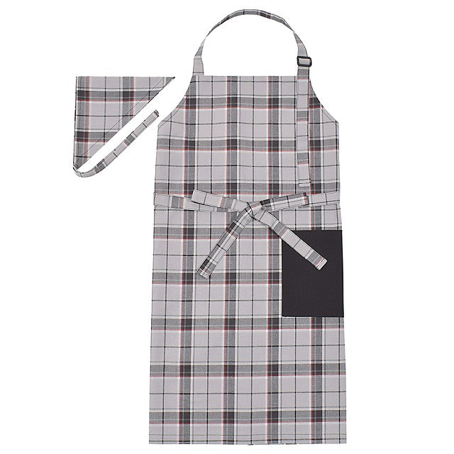 LAURA ASHLEY Apron (150～160) Highland check with triangular bandage 