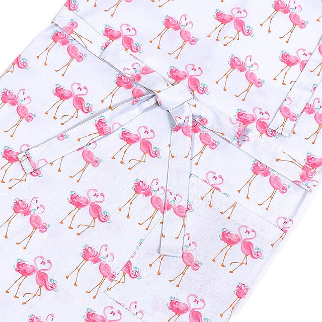 LAURA ASHLEY エプロン(150～160)三角巾付き Pretty Flamingo