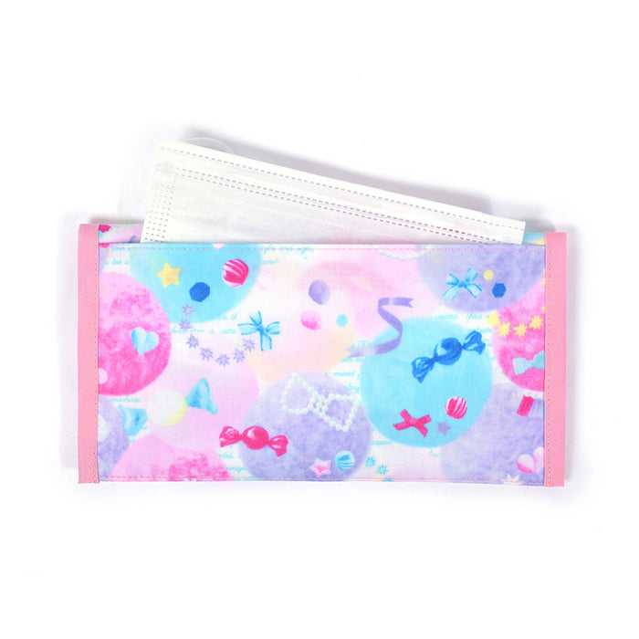 [SALE: 60% OFF] Antibacterial mask case Double pocket (for mobile) Fluffy cute candy pop 
